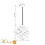 Подвесной светильник Maytoni Dunas P059PL-01B - Схема