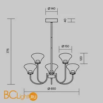 Подвесной светильник Maytoni Dynasty MOD402PL-L20BS3K - Фото 6