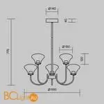 Подвесной светильник Maytoni Dynasty MOD402PL-L20BS3K - Фото 6