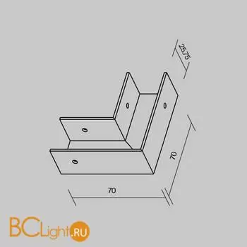 Коннектор угловой для профиля Elasity IP O-TR001-AC90-W - Фото 0