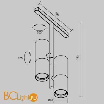 Трековый светильник Maytoni Elti Duo TR005-2-2X12W3K-BW - Фото 7