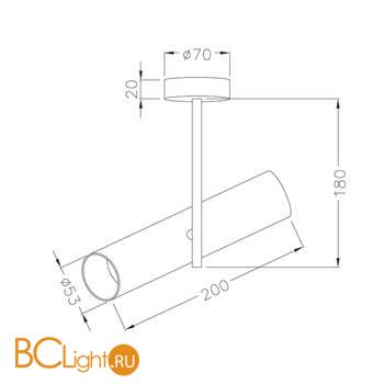 Потолочный светильник Maytoni Elti GU10 1x50Вт C020CL-01GB - Схема