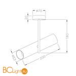 Потолочный светильник Maytoni Elti GU10 1x50Вт C020CL-01GB - Схема