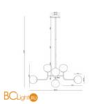 Подвесная люстра на штанге Maytoni Erich MOD221-PL-08-G - Схема