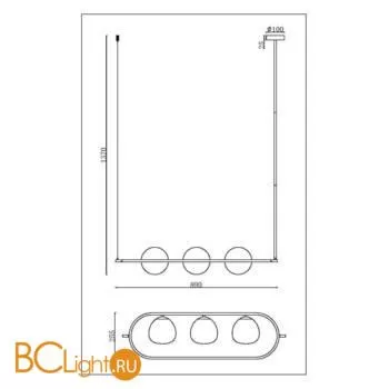 Подвесной светильник Maytoni Erich MOD221PL-03BS - Фото 5