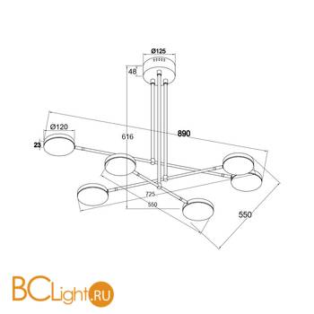 Люстра Maytoni Fad MOD070PL-L38B3K - Схема