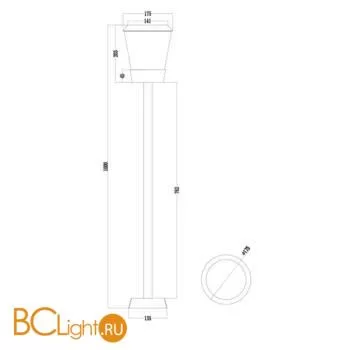 Ландшафтный светильник Maytoni Faro O039FL-01B - Фото 0