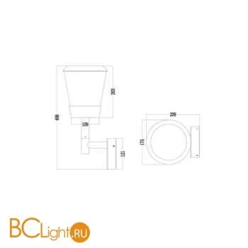 Настенный светильник (бра) Maytoni Faro O039WL-01B - Фото 1