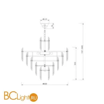 Подвесной светильник Maytoni Flare DIA200PL-08G - Фото 3