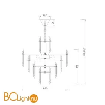 Подвесной светильник Maytoni DIA200PL-06G - Фото 4
