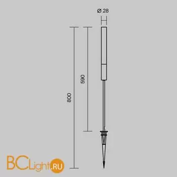 Ландшафтный светильник Maytoni Flare O487FL-L3GF3K - Фото 6