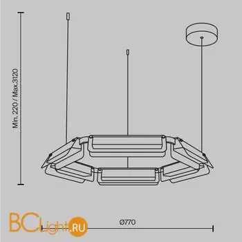Подвесной светильник Maytoni Flat new MOD296PL-L40BS3K - Фото 0