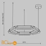 Подвесной светильник Maytoni Flat new MOD296PL-L40BS3K - Фото 0