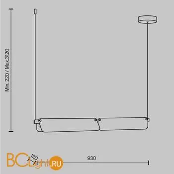 Подвесной светильник Maytoni Flat MOD296PL-L20BS3K - Фото 0