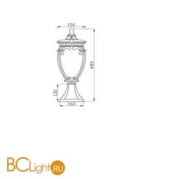 Садово-парковый фонарь Maytoni Fleur O414FL-01BZ - Фото 0