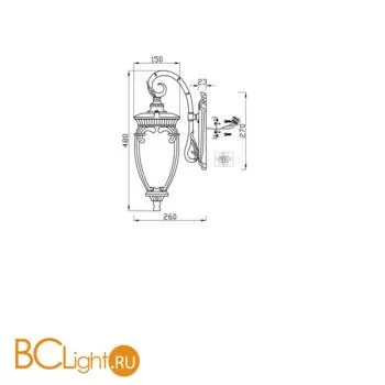 Уличный настенный светильник Maytoni Fleur O414WL-01GB - Фото 0