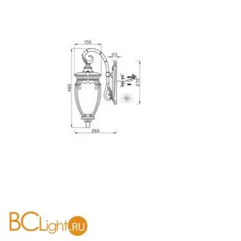 Уличный настенный светильник Maytoni Fleur O414WL-01BZ - Фото 0