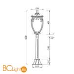 Садово-парковый фонарь Maytoni Fleur O414FL-01GB1 - Схема