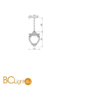 Уличный подвесной светильник Maytoni Fleur O414PL-01BZ - Фото 0