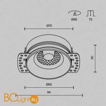 Встраиваемый светильник Maytoni Flint new DL101-GU10-TRS-W - Фото 5