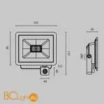Уличный настенный светильник Maytoni Flood FL001-L10B4KSR - Фото 7
