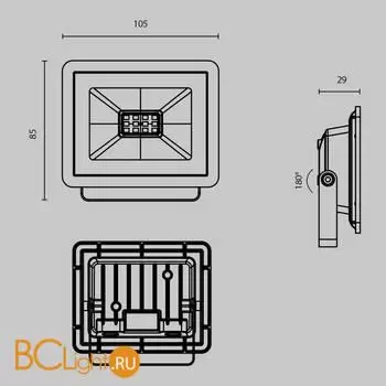 Уличный настенный светильник Maytoni Flood FL001-L10B6K - Фото 7