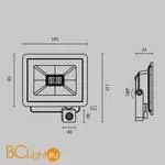 Уличный настенный светильник Maytoni Flood FL001-L10B6KSR - Фото 7