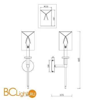 Бра Maytoni Florida MOD148WL-01CH - Фото 4