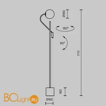 Напольный светильник Maytoni Fly MOD230FL-01B - Фото 9