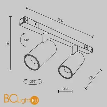 Трековый светильник Maytoni Focus Duo new TR176-1-2X5WTW-M-B - Фото 10