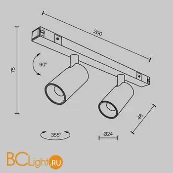 Трековый светильник Maytoni Focus Duo new TR176-1-2X3WTW-M-B - Фото 10