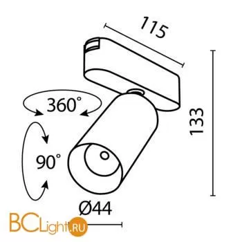 Трековый светильник Maytoni Focus LED TR103-1-12W4K-M-B - Фото 1