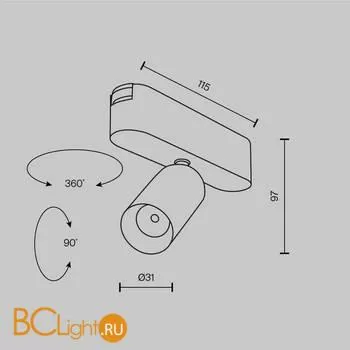 Трековый светильник Maytoni Focus LED TR103-1-5W4K-M-W - Фото 8