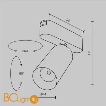 Трековый светильник Maytoni Focus LED TR103-1-12W4K-M-W - Фото 8