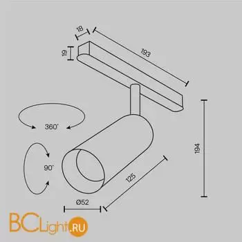 Трековый светильник Maytoni Focus LED TR032-2-12W3K-M-BBS - Фото 8