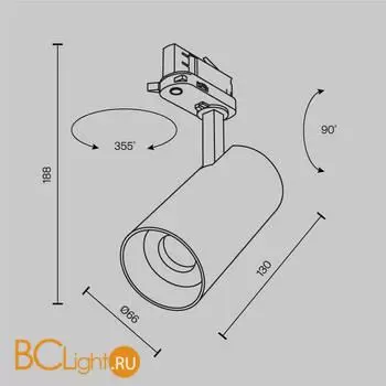 Трековый светильник Maytoni Focus Led new TR197-3-20WCCT-M-B - Фото 8