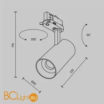 Трековый светильник Maytoni Focus Led new TR197-3-12WCCT-M-W - Фото 8