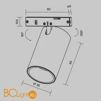 Трековый светильник Maytoni Focus Led new TR187-1-9W3K-M-BW - Фото 0