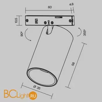 Трековый светильник Maytoni Focus Led new TR187-1-5W3K-M-B - Фото 9
