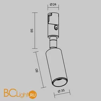 Трековый светильник Maytoni Focus Led new TR201-1-5W3K-M-B - Фото 10