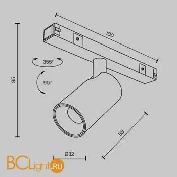 Трековый светильник Maytoni Focus Led new TR176-1-5WTW-M-B - Фото 10