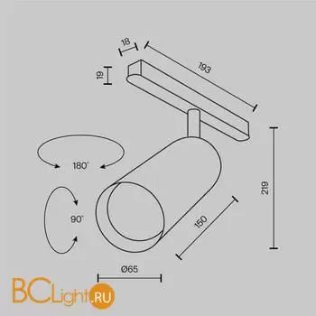 Трековый светильник Maytoni Focus LED TR032-2-20W2.7K-M-B - Фото 9