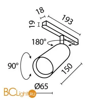 Трековый светильник Maytoni Focus LED TR032-2-20W2.7K-M-B - Фото 1