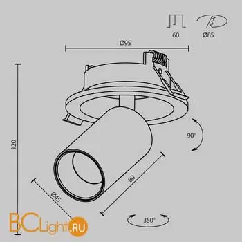 Встраиваемый светильник Maytoni Focus LED C071CL-7W3K-B - Фото 10