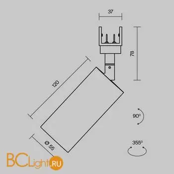 Уличный трековый светильник Focus Led Elasity IP 3000K 16 Вт 45° белый O-TR01-1-S-16WW3K - Фото 6