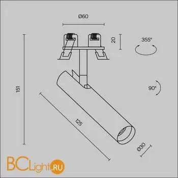 Встраиваемый светильник Maytoni Focus T C141RS-L125-6W3K-W - Фото 13