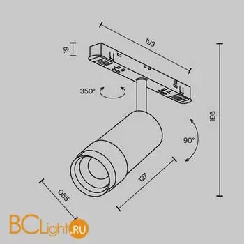 Трековый светильник Maytoni Focus Zoom new TR212-1-12WTW-DD-Z-W - Фото 8