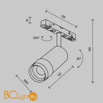 Трековый светильник Maytoni Focus Zoom new TR211-1-12W3K-Z-B - Фото 9
