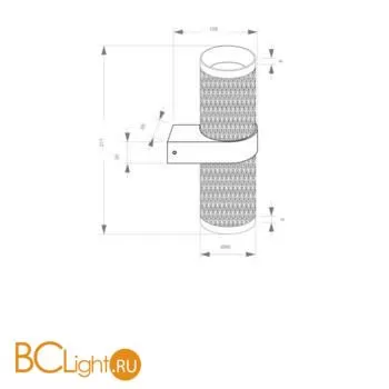 Настенный светильник (бра) Maytoni Focus Design GU10х2 7Вт IP 20 C069WL-02W - Фото 2