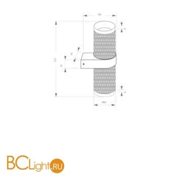 Настенный светильник (бра) Maytoni Focus Design GU10х2 7Вт IP 20 C069WL-02B - Фото 2
